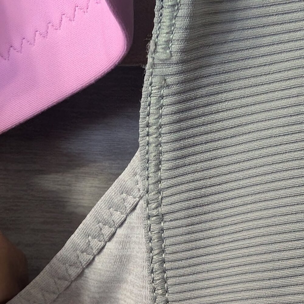 Lululemon Core Kicker Slim-Fitting Tank Top Heather Gray Pink Wide Straps Cross - Picture 8 of 16